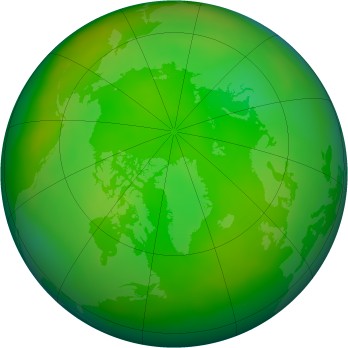Arctic ozone map for 2012-06